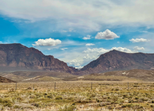 Rural Northern Nevada cloudscape in Lander County during the month of May.