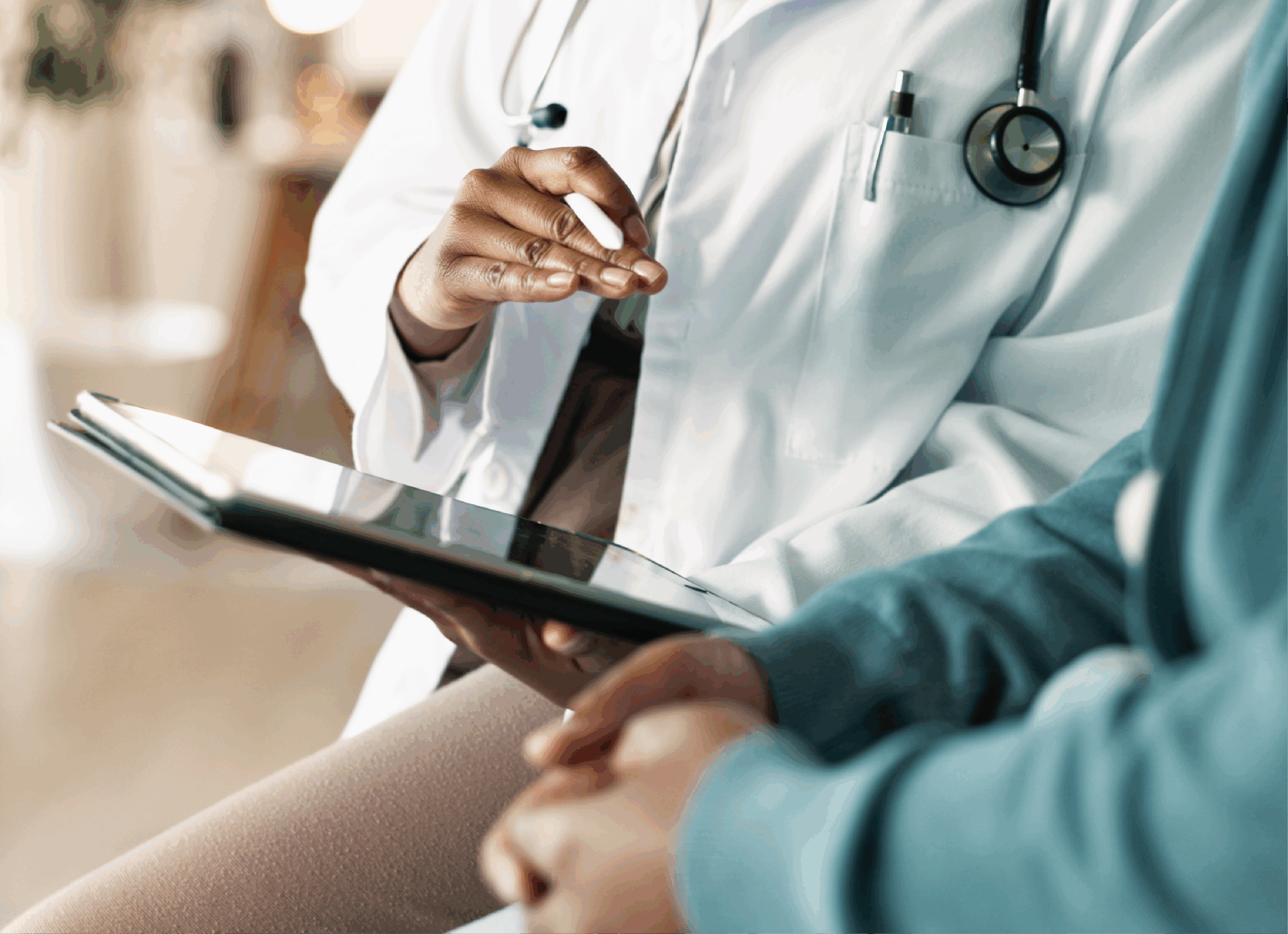 Doctor consulting with a patient.