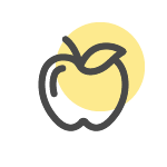 An icon of an apple.